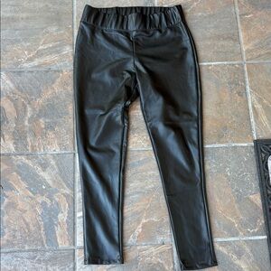 Mixit Black faux leather whimsigoth pants with wide elastic waist band. NWOT.